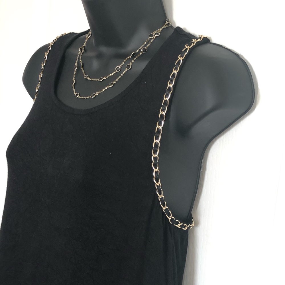 Black Medium RacerBack Tunic Gold Hardware